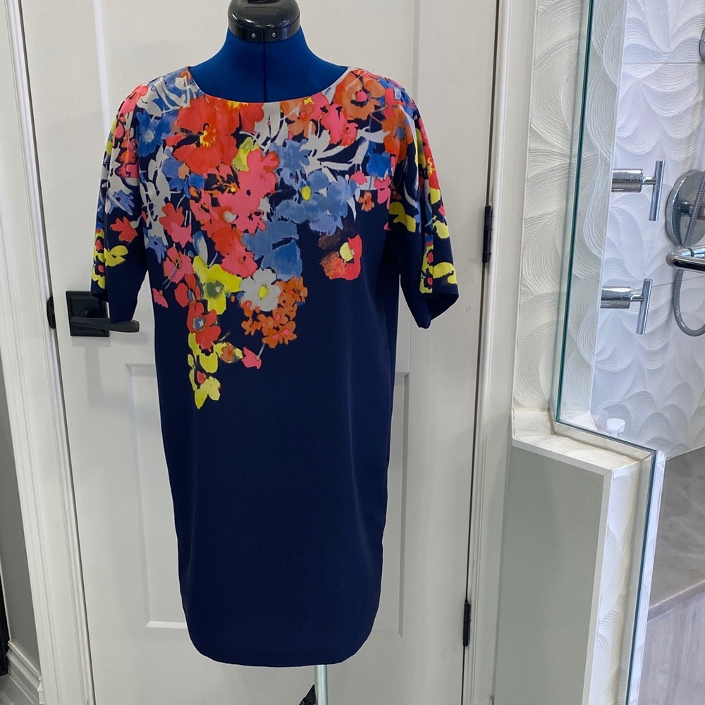 Floral Print Dress with Short Sleeves